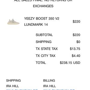 *SOLD* Yeezy Boost 350 “Lundmark” NF NEW RELEASE